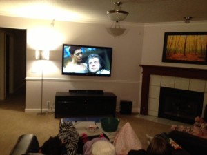 Ashtyn watching Les Miserables with friends
